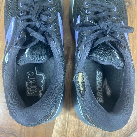 Brooks Ghost 15 Black Jacaranda Womens Size 9 Black Running Shoes 1203801B011 - Picture 7 of 11